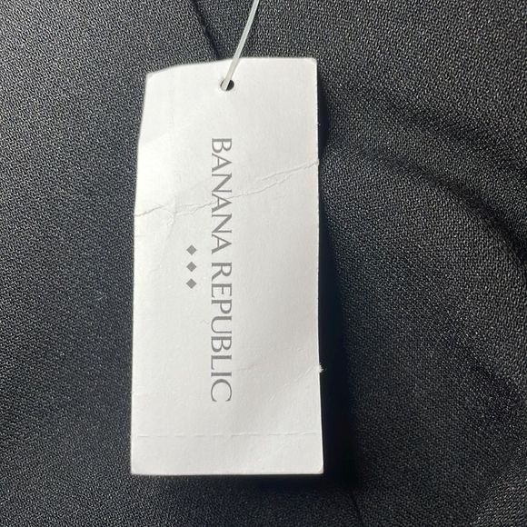 BANANA REPUBLIC Split-Neck Sheath Midi Dress, Black, Size 4 - Picture 6 of 8